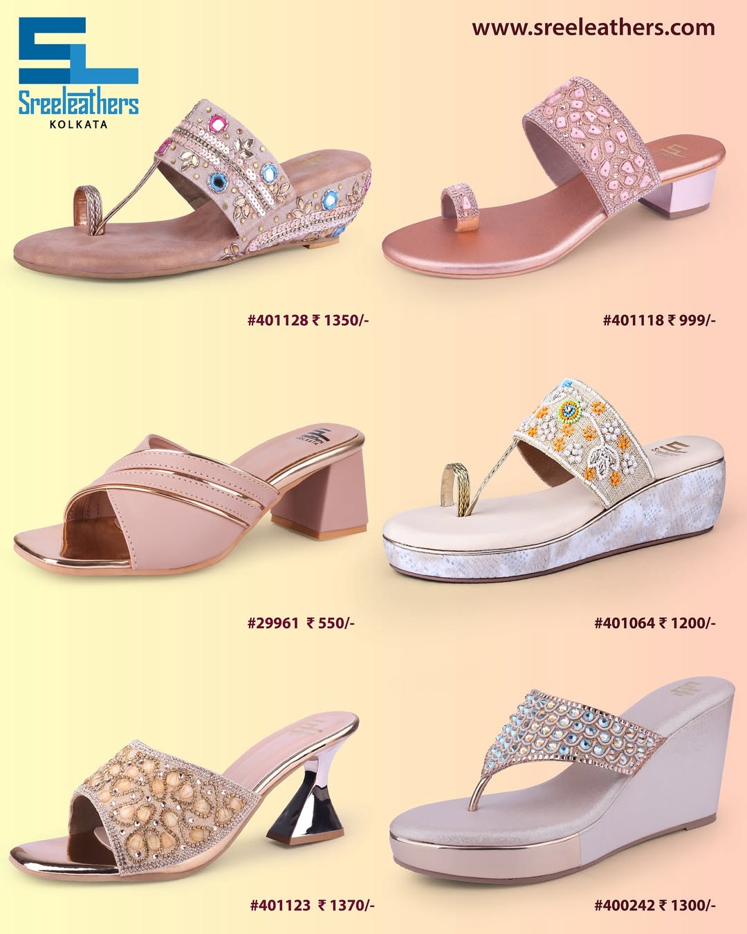 Bridal footwear collection available in stores now 💛 Website- www