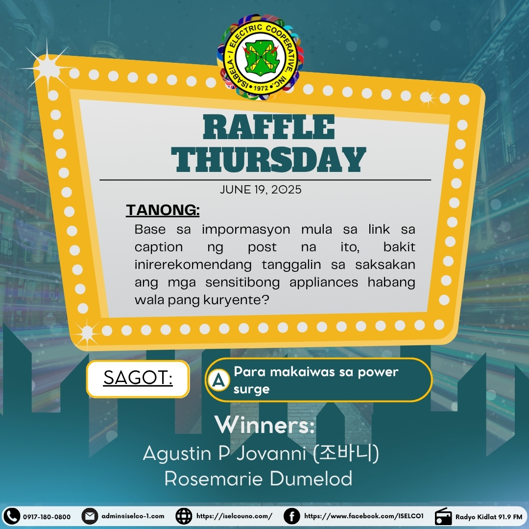 Congratulations sa... - Isabela I Electric Cooperative, Inc. | Facebook