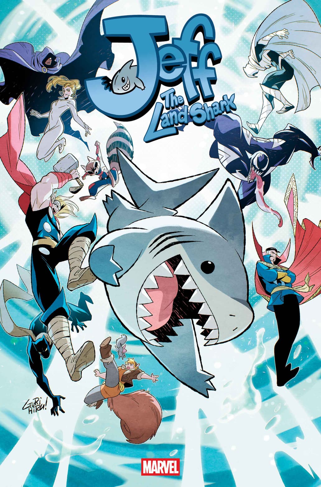Peach Momoko galactus and Jeff the Land shark