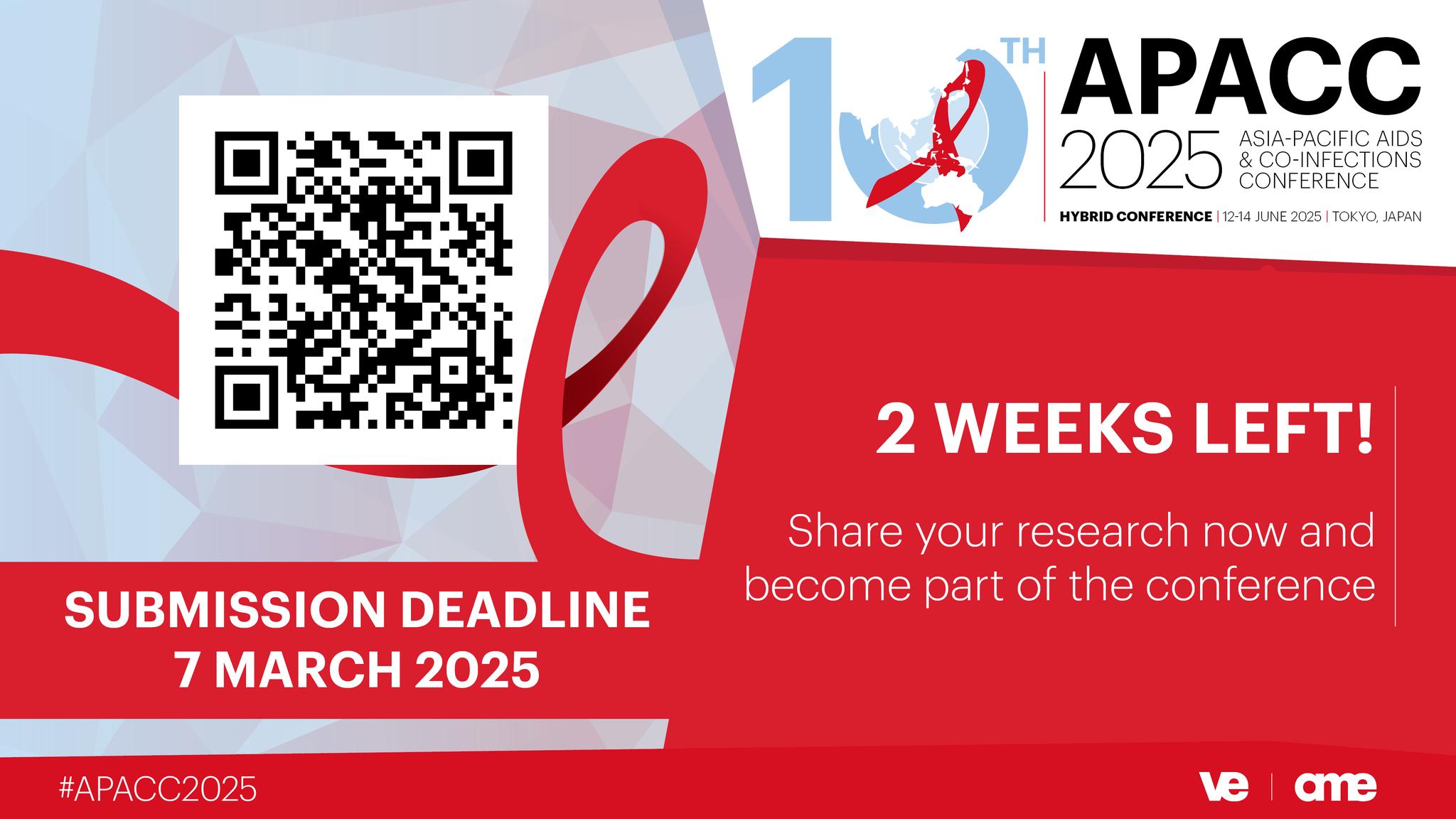 愛滋權促會 - 📢 Last Call for Abstracts - APACC 2025 The clock...