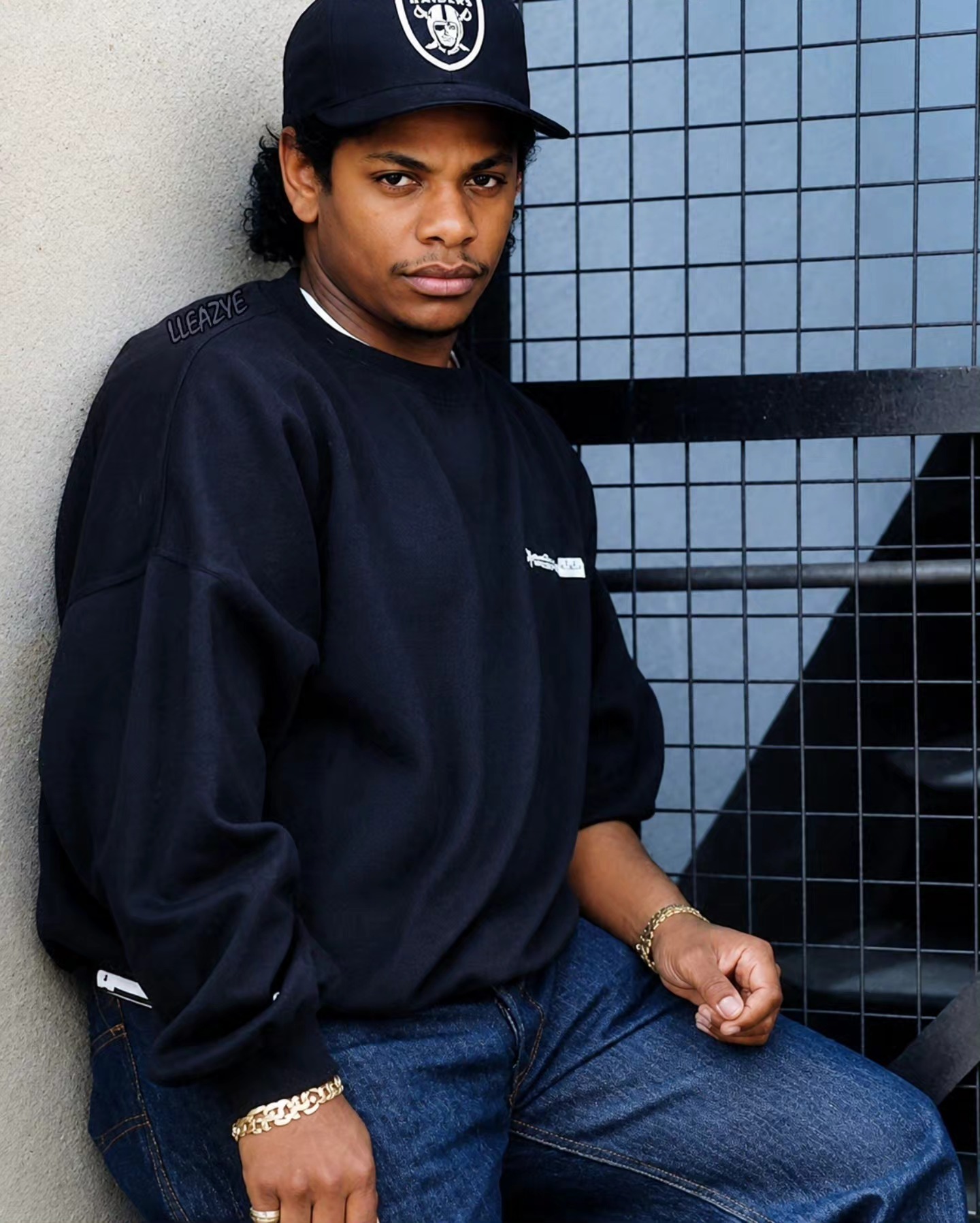 Eazy-E with Raiders gear and Hard Rock Cafe Houston