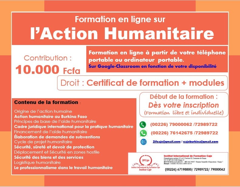 Agence - Formation en ligne sur l’Action Humanitaire Formation en ligne ...