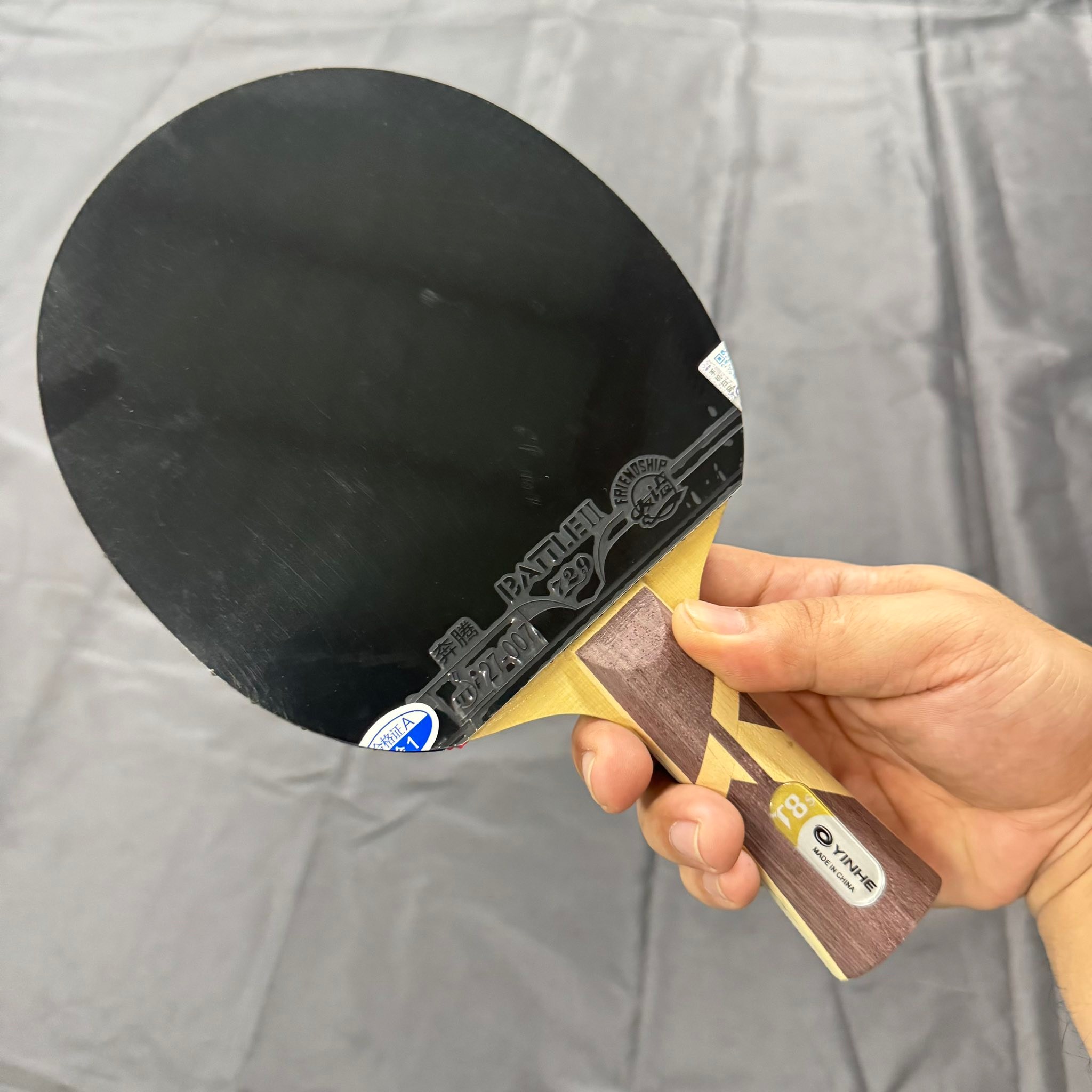 Yinhe T8S ALC Blade with 729 Battle II and DHS PF4 Rubbers