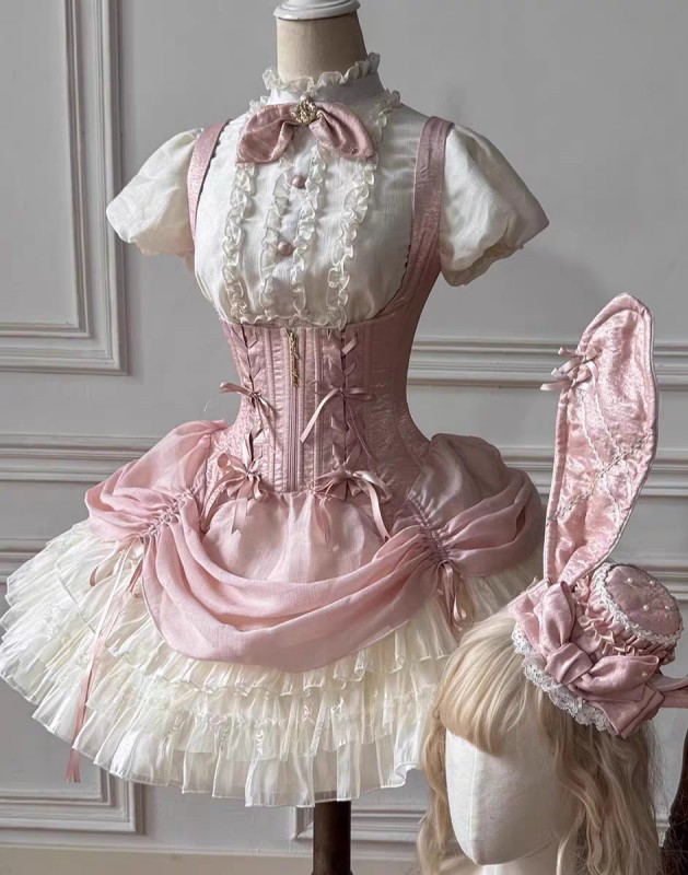 New Release: [Long-eared Rabbit's Masquerade] Lolita Corset Jumper Dress, Shirt And Accessories ◇ Shopping Link >>> https://lolitawardrobe.com/long-eared-rabbits-masquerade-vintage-classic-lolita- corset-jumper-dress-shirt-and-accessories_p8676.html