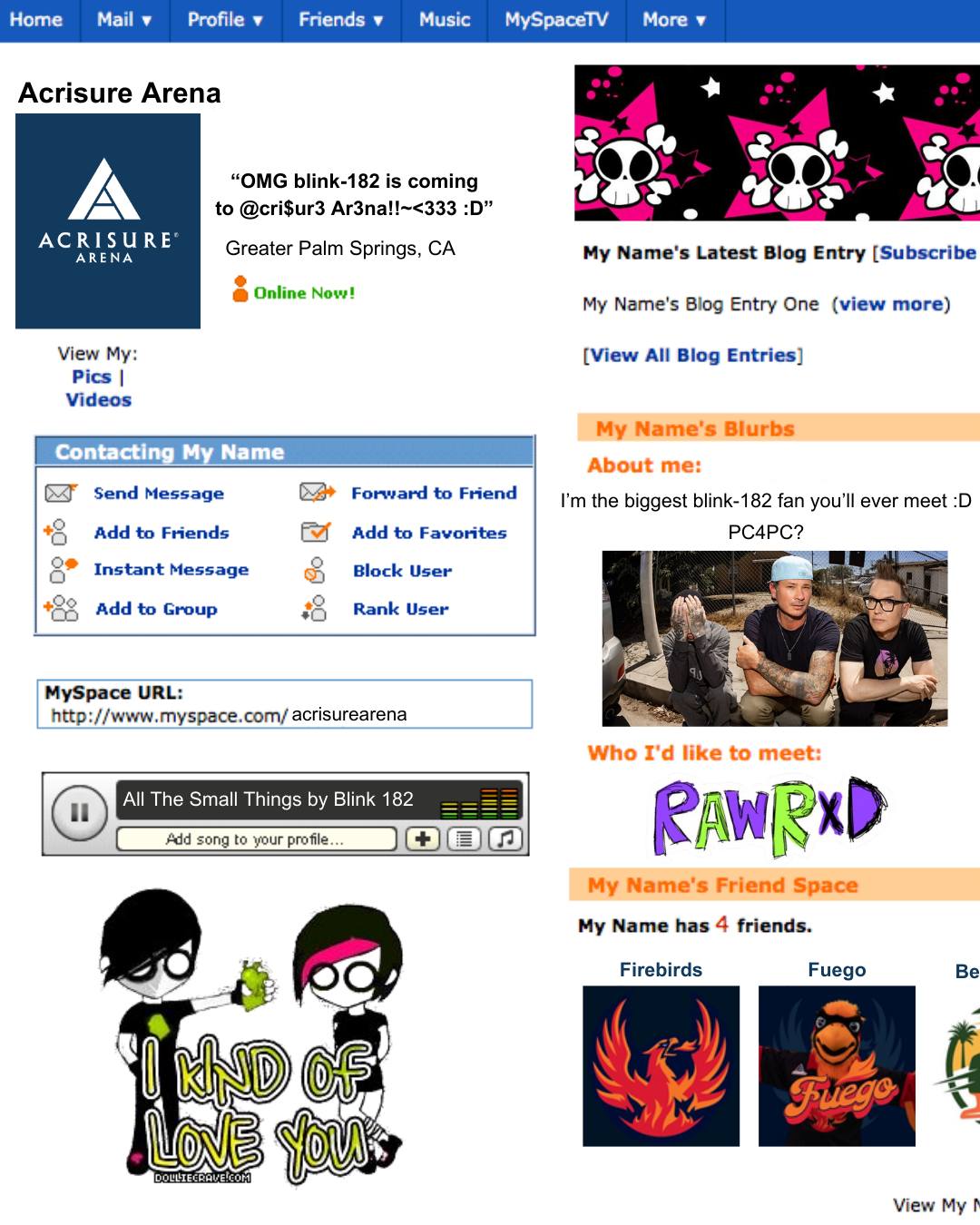 blink-182 is officially back on MySpace. 🤯 More than two decades