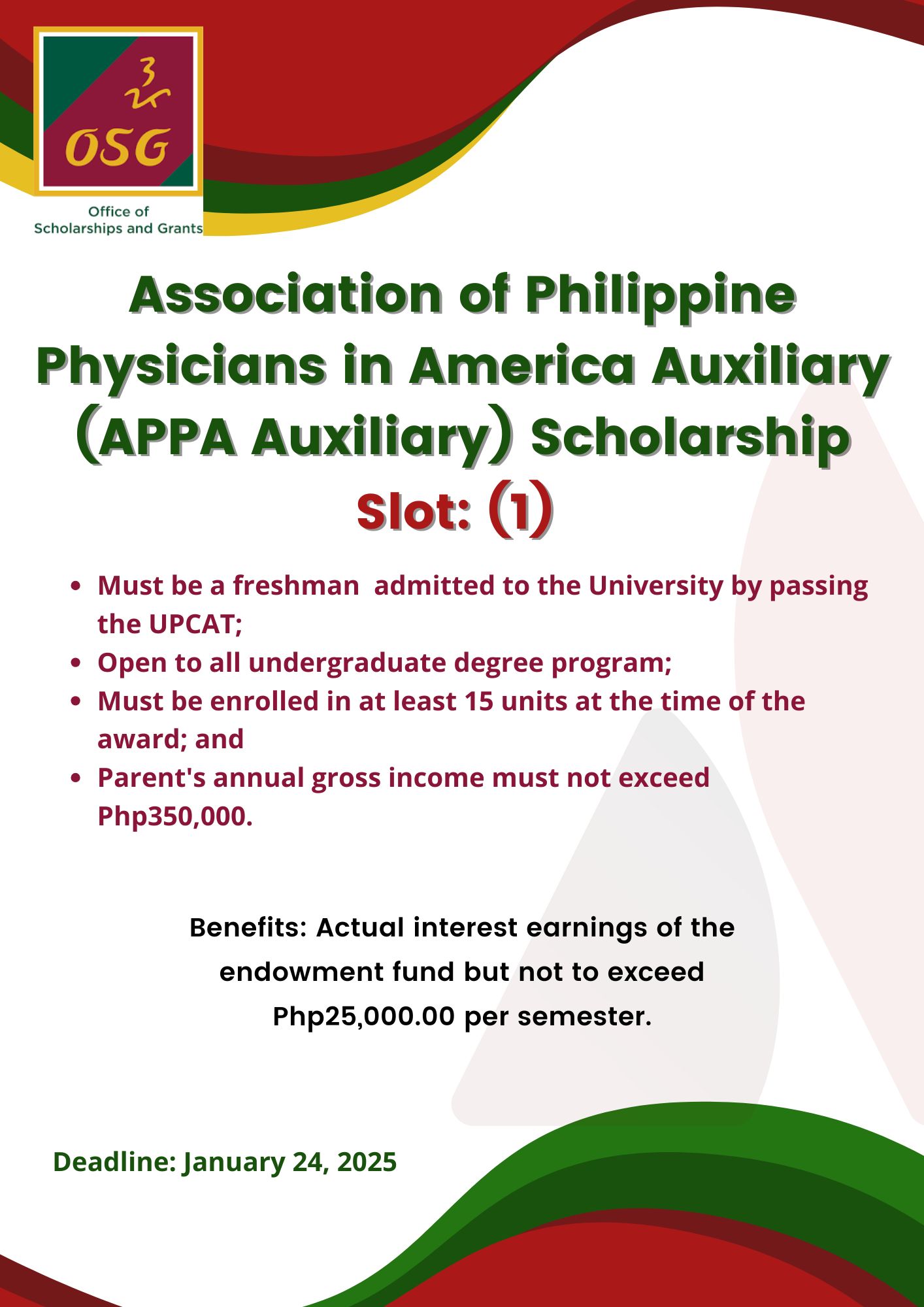 UP - [SCHOLARSHIP OPPORTUNITY] Association of Philippine Physicians in ...