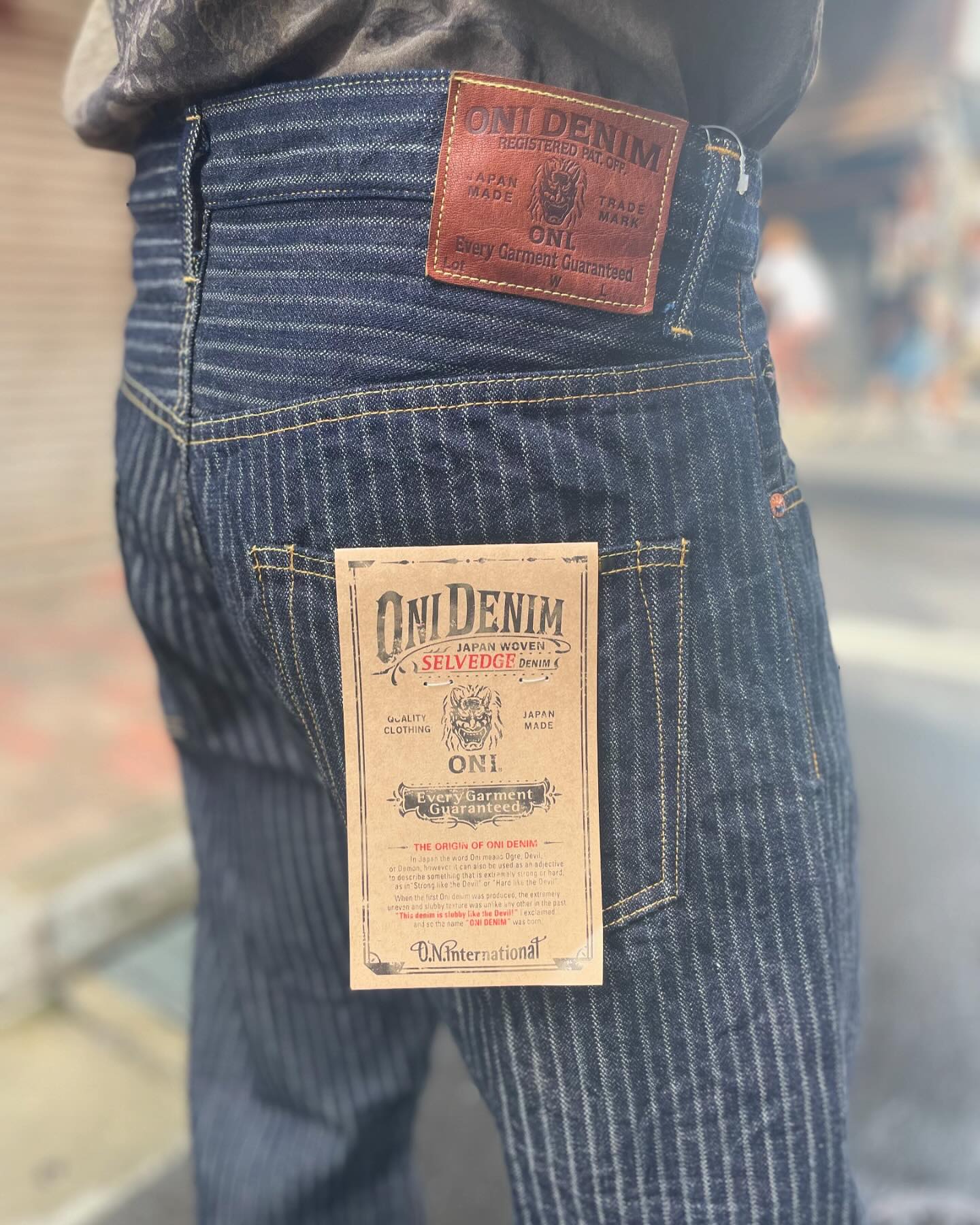 鬼デニム ONI DENIM 12oz - Relax Stright - Drop-Needle Stitching