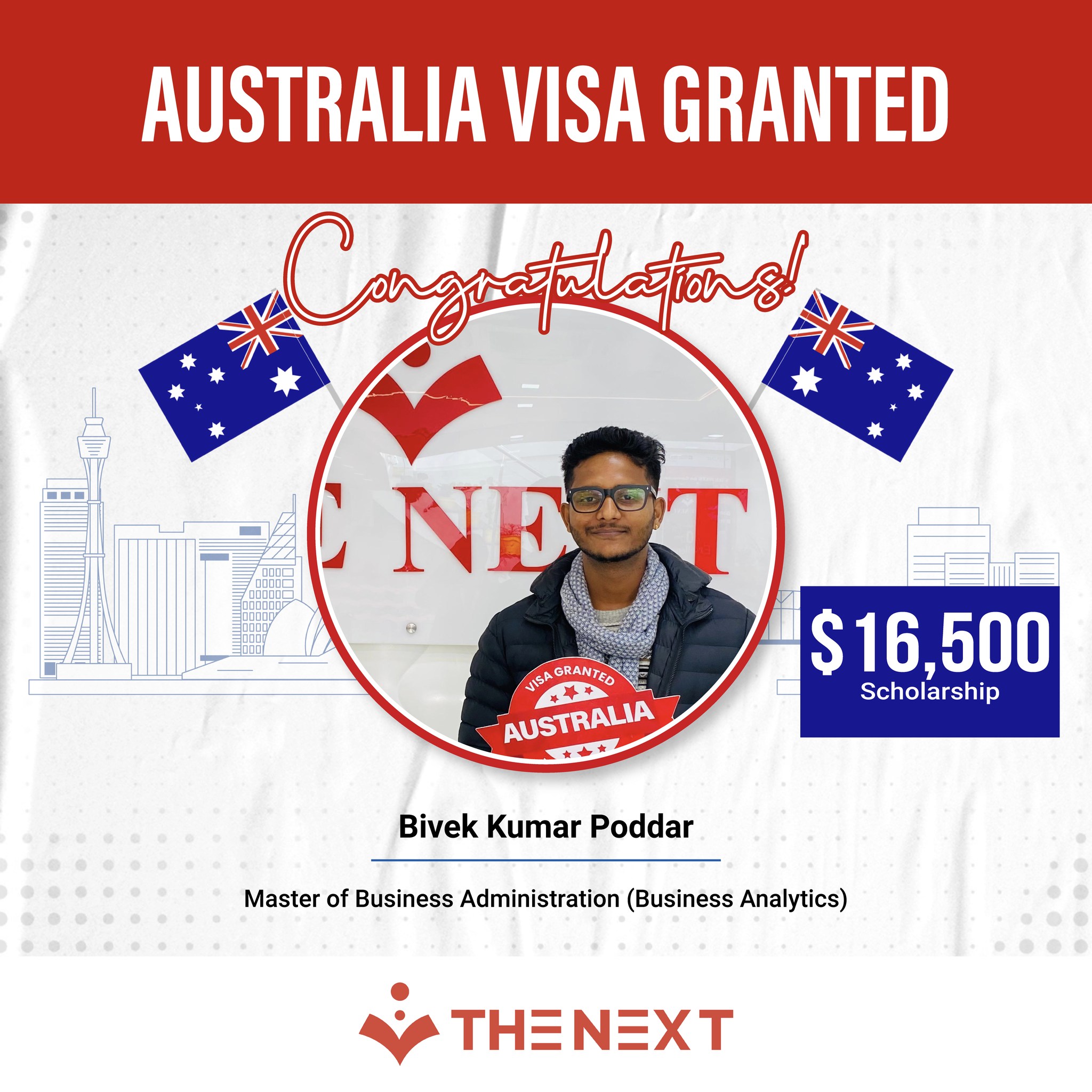 The Next - 🎉 Congratulations to Bivek Kumar Poddar on securing a study ...