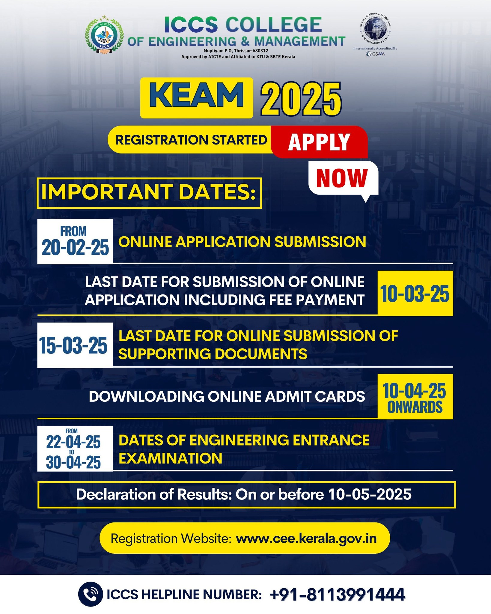 ICCS - 📢 KEAM 2025 Registration Started! 🚀 Don't miss your chance to ...