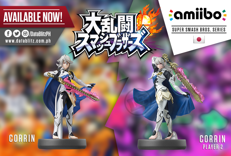 Amiibo Corrin Player 2 - Super Smash Bros, Fire Emblem, Per Switch/Wii U/3DS, Nuovo