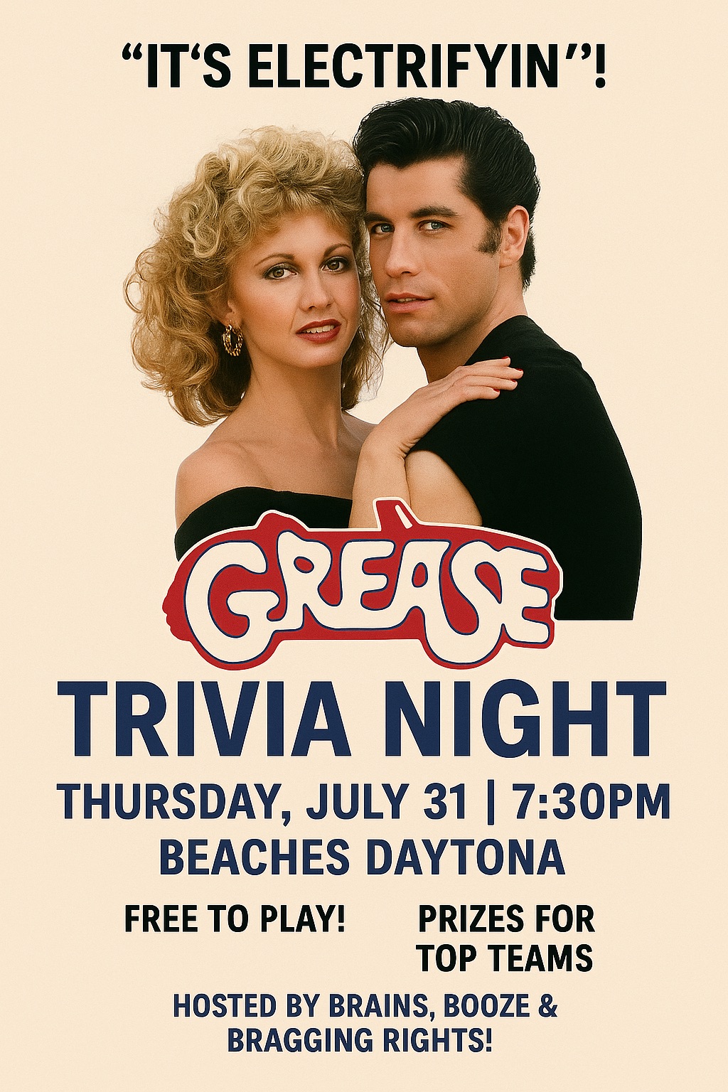 Grease Trivia Night at Beaches! Hosted by Brains, Booze, & Bragging Rights
