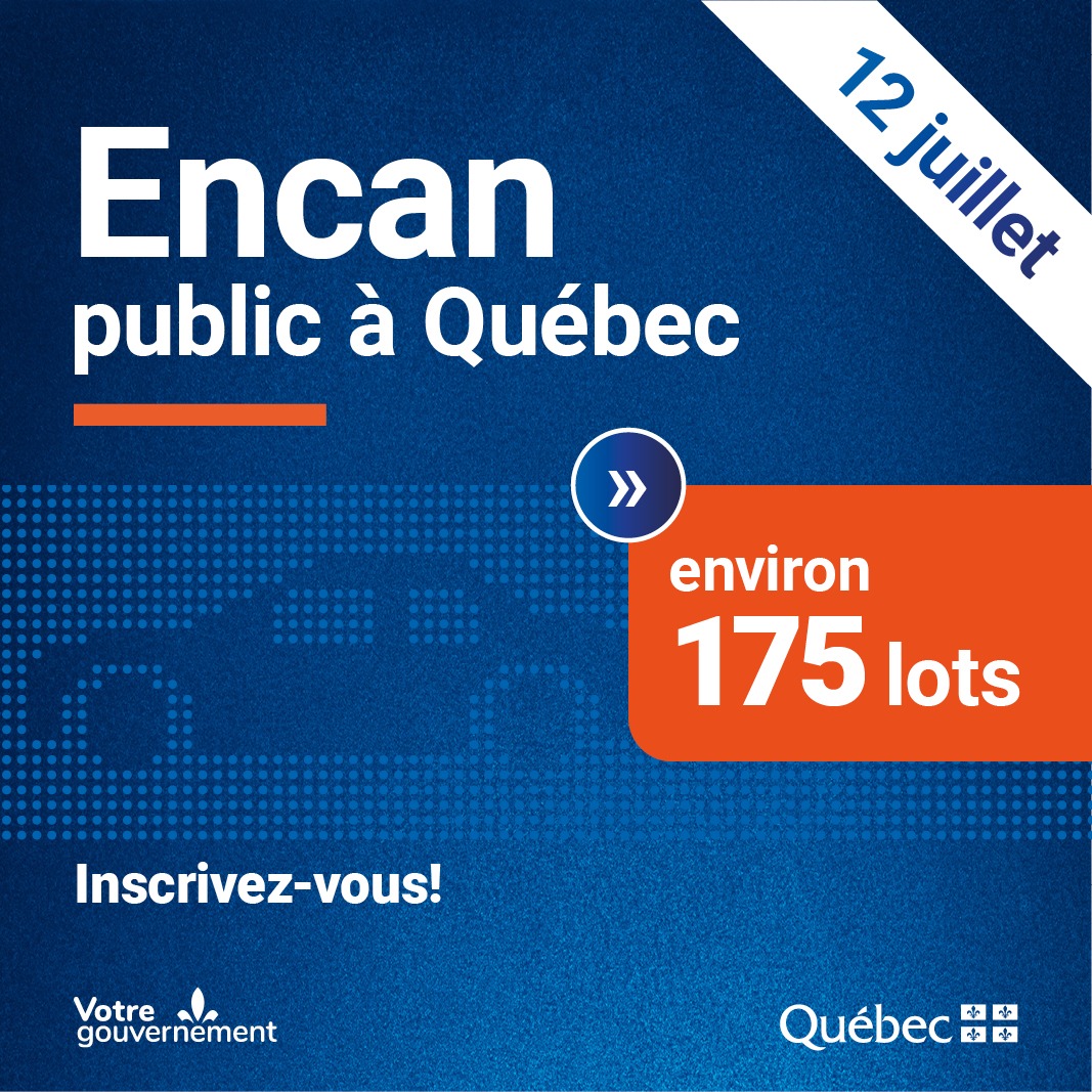 Encan public de Québec le 12... - Gouvernement du Québec | Facebook
