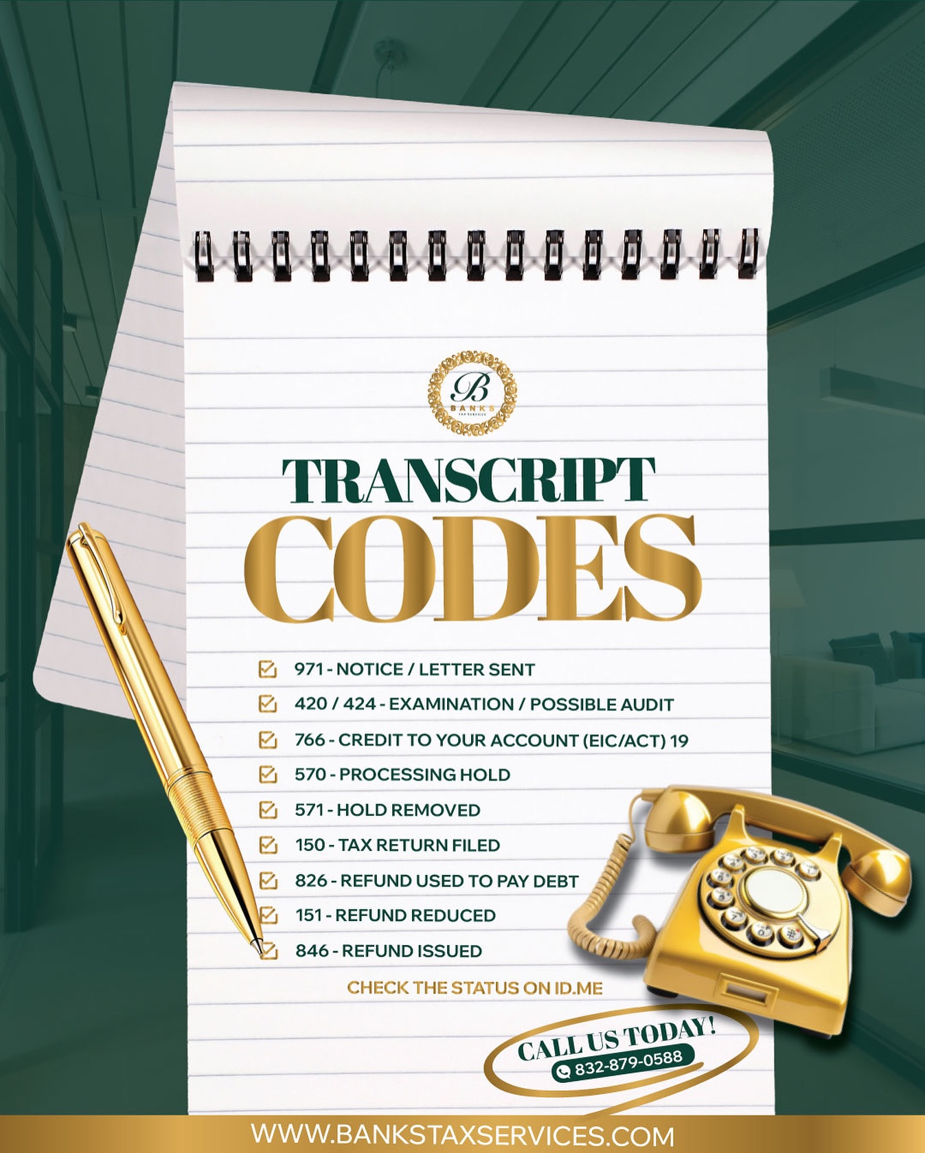 Banks - Decode Your Tax Status with Transcript Codes! ☎️ Understanding ...