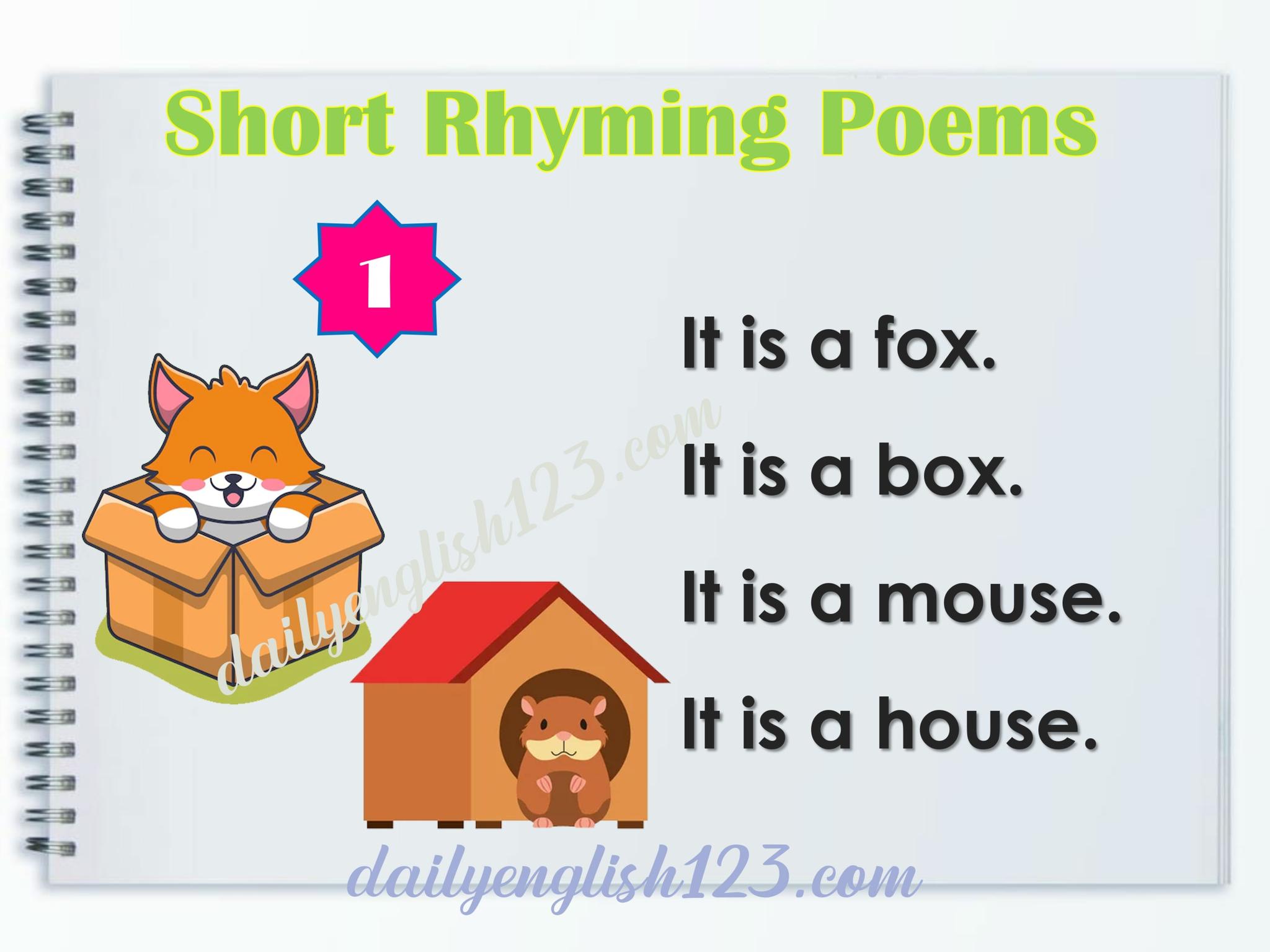 Dailyenglish123 - Short Rhyming Poems (25 pages). Free... | Facebook