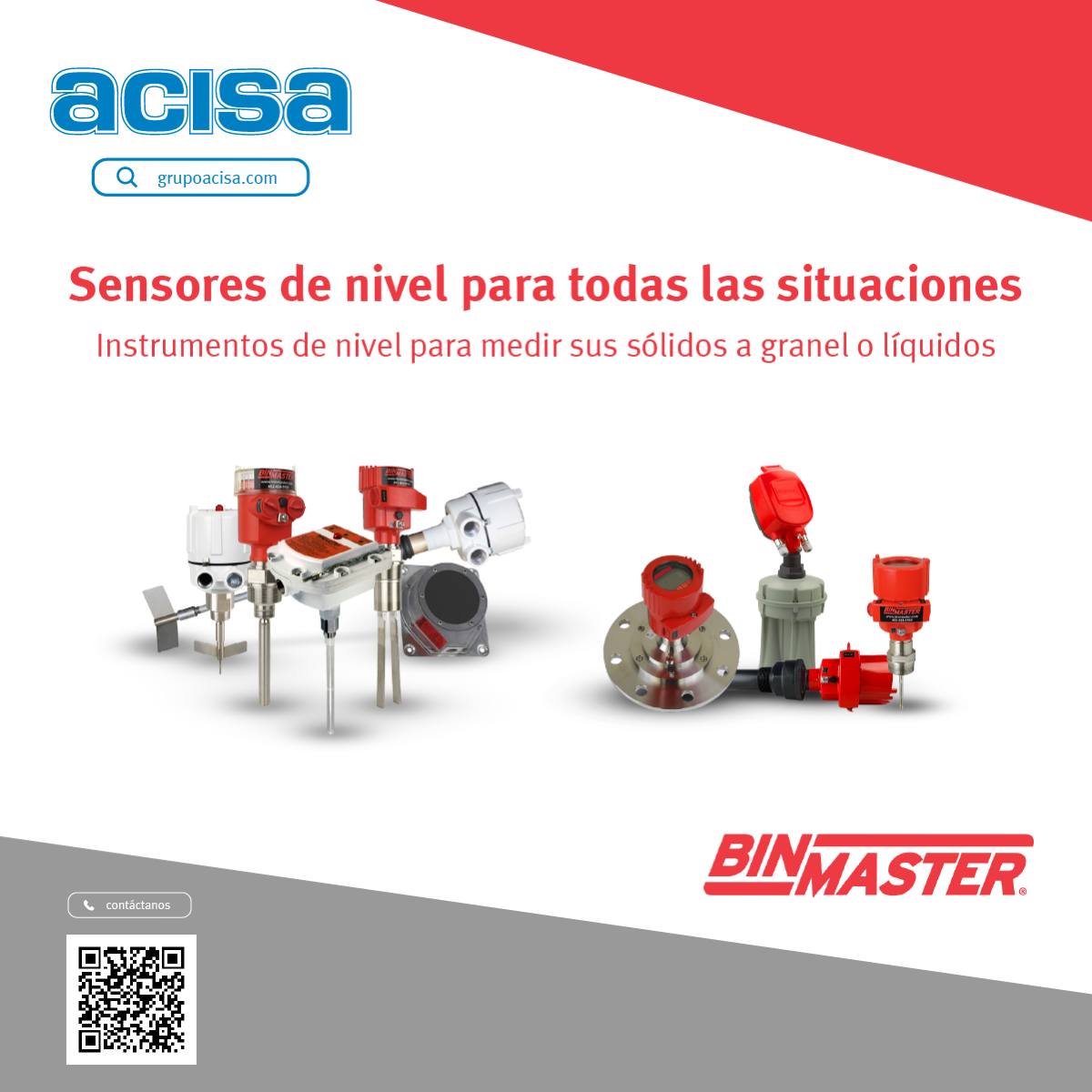 Grupo ACISA - 🔧 Sensores de nivel BinMaster: Precisión...