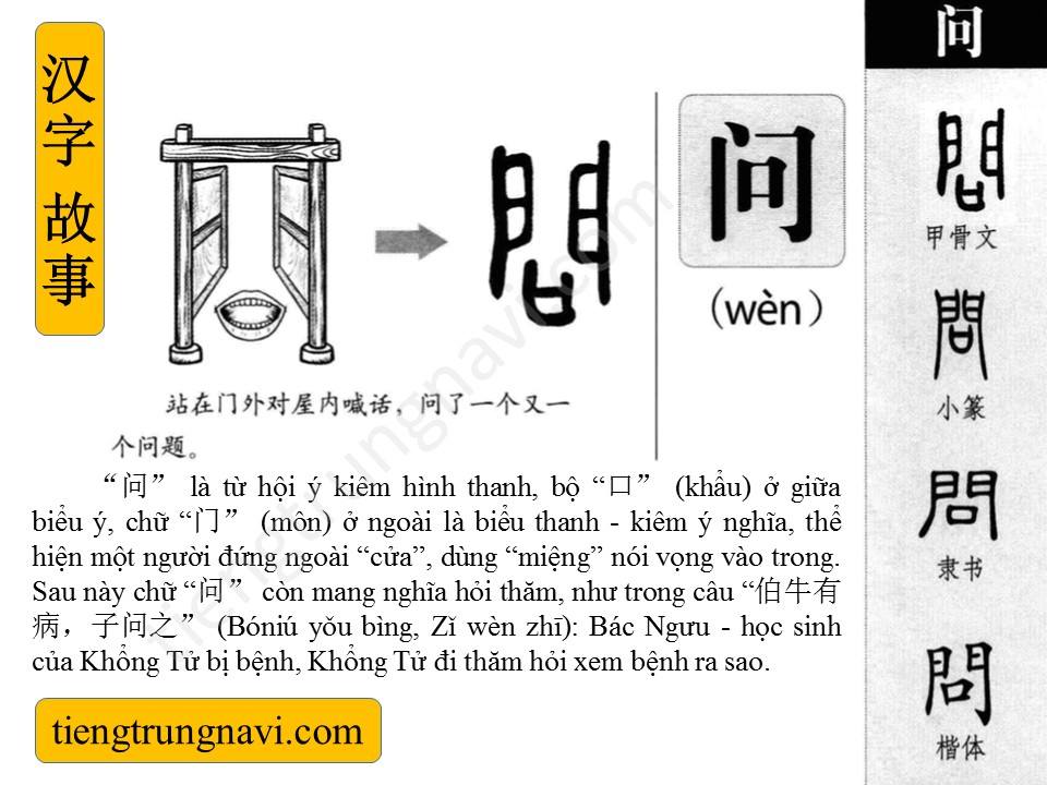 Tiếng - 汉字故事－Nguồn gốc chữ Hán 问 - wèn - vấn ...