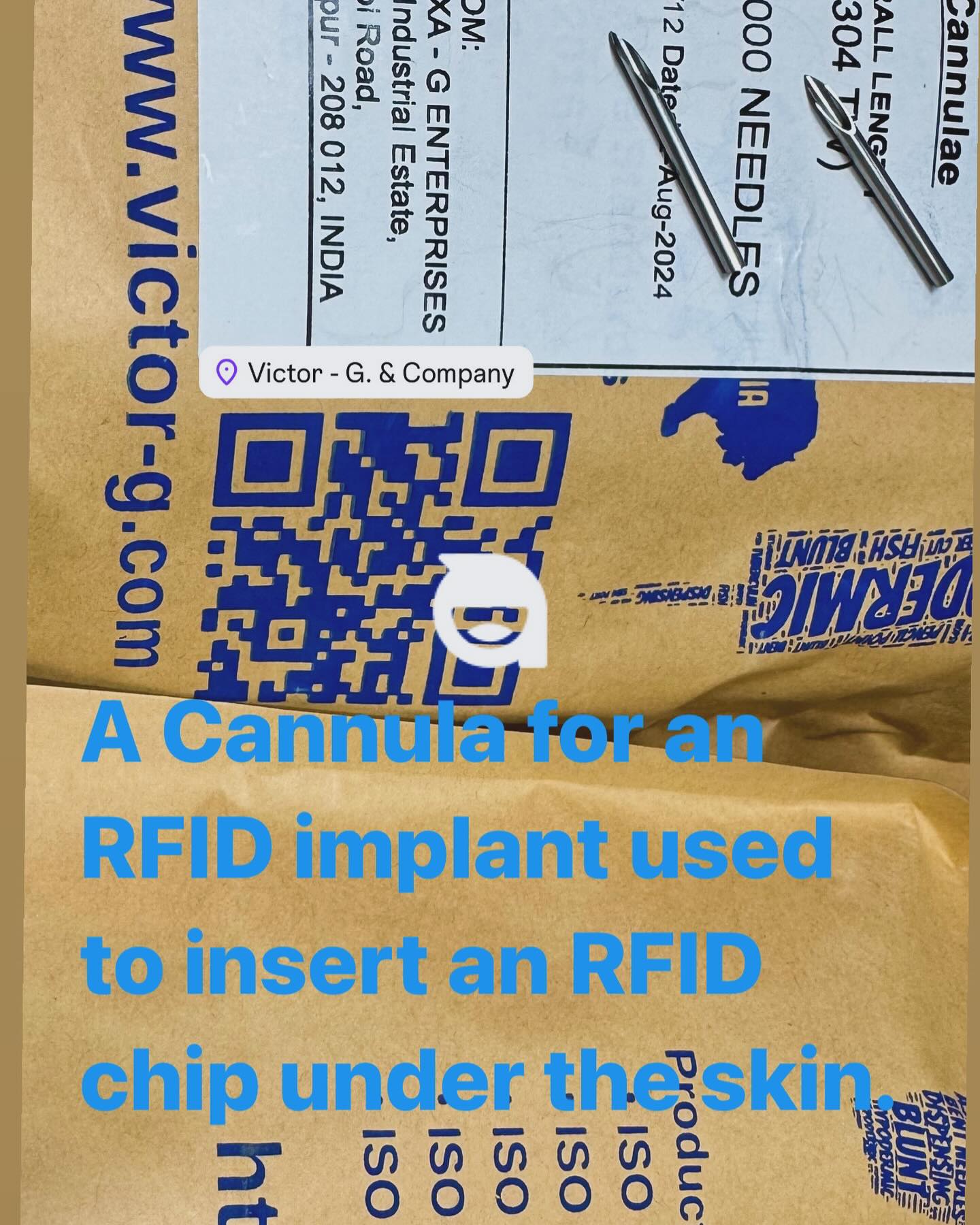 A Cannula for an RFID implant used... - Victor - G. & Company