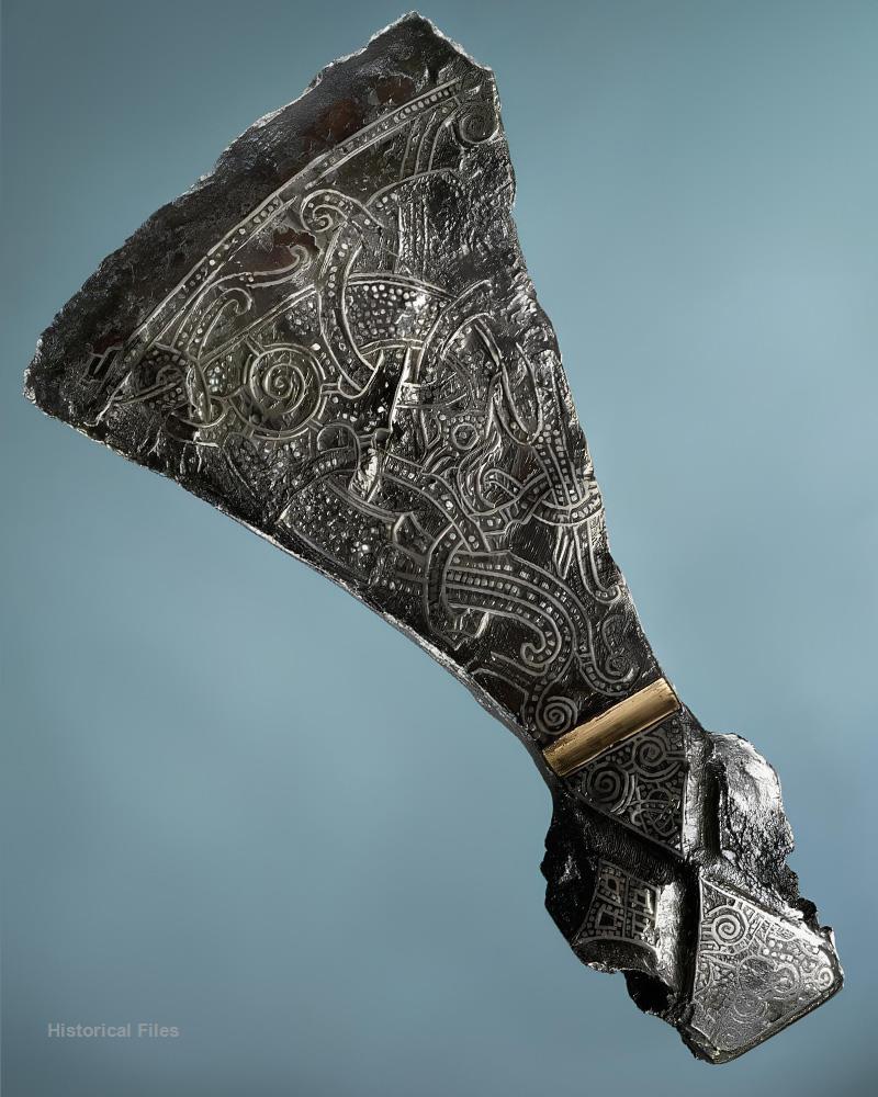 Viking axe head from 994 CE on display at National Museum of Denmark