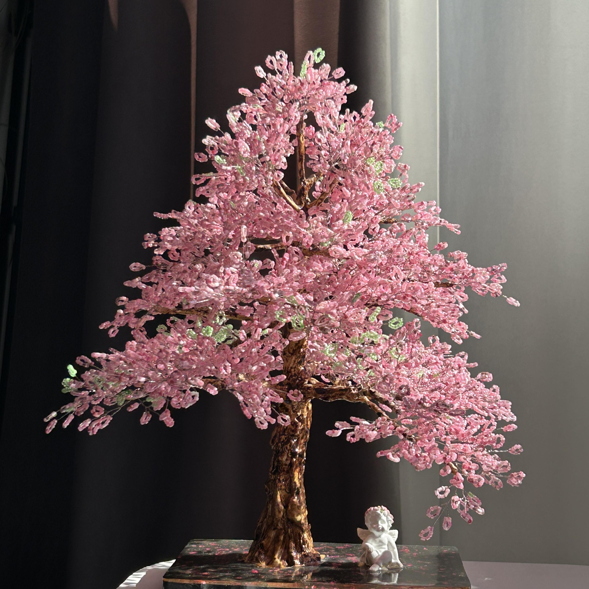 A little piece of spring, captured in delicate pink petals. 🌸 | Beaded ...