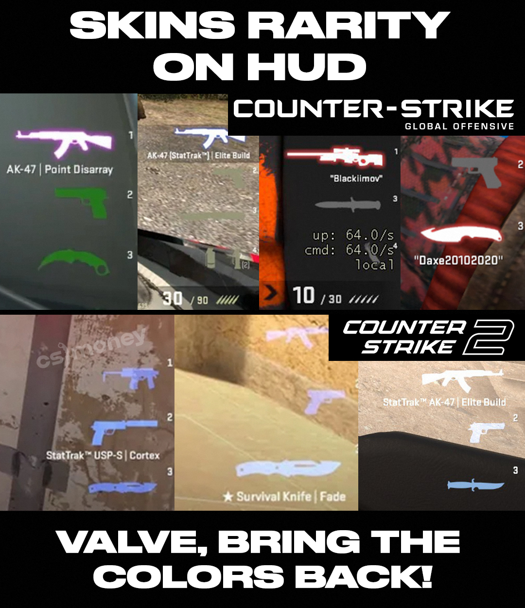 Cs.money - Remember how skins rarity used to be displayed on HUD? Why ...