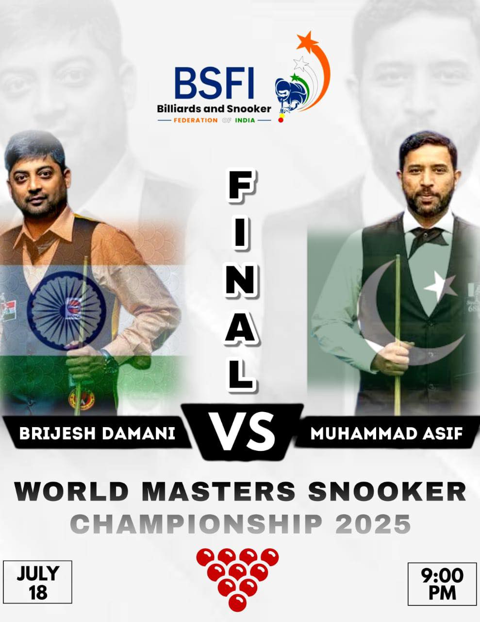 BSFI - 🎱 Clash of Titans! 🇮🇳 vs 🇵🇰 The stage is set for an... | Facebook