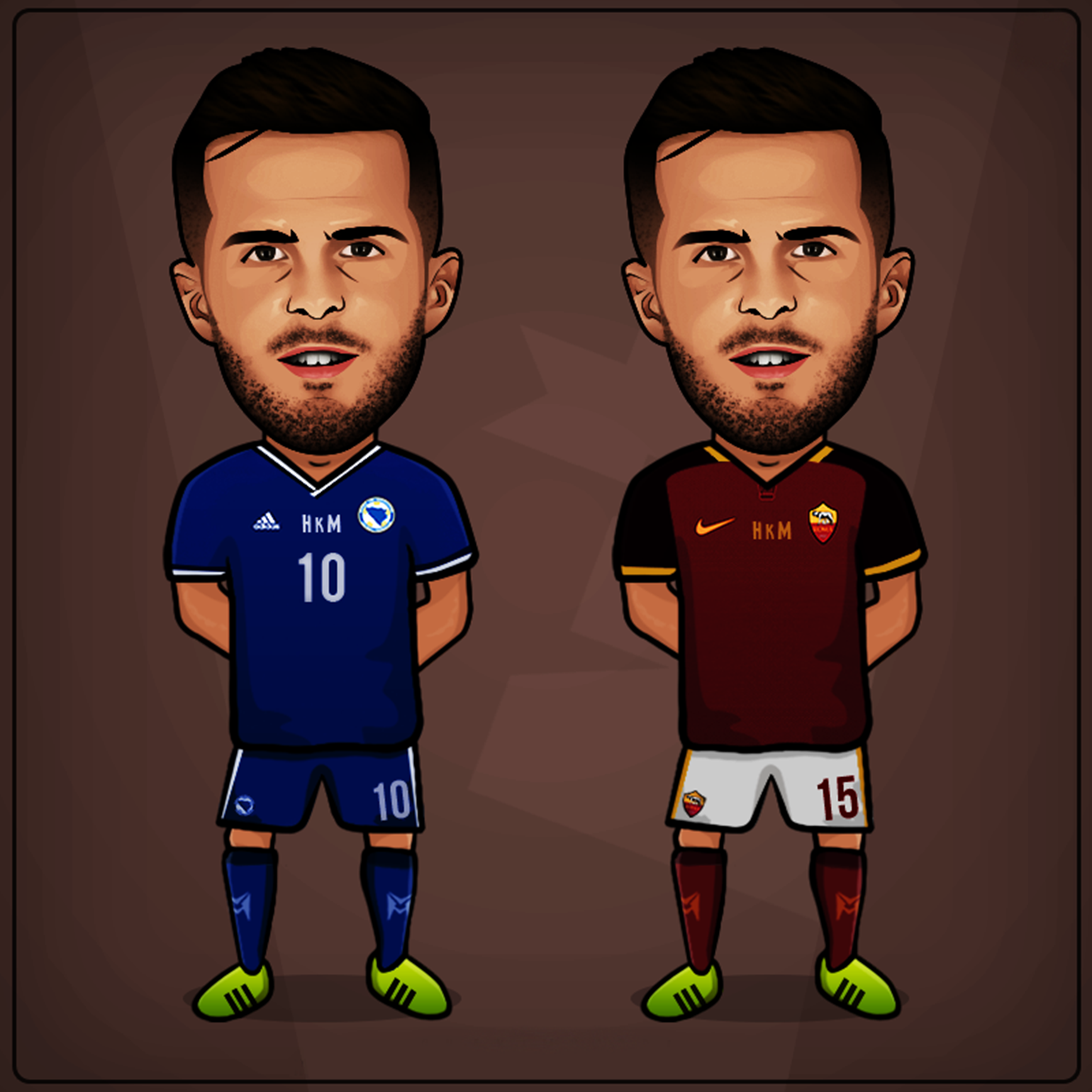 AS Roma - #RomaArt: Algerian artist turns #ASRoma stars...