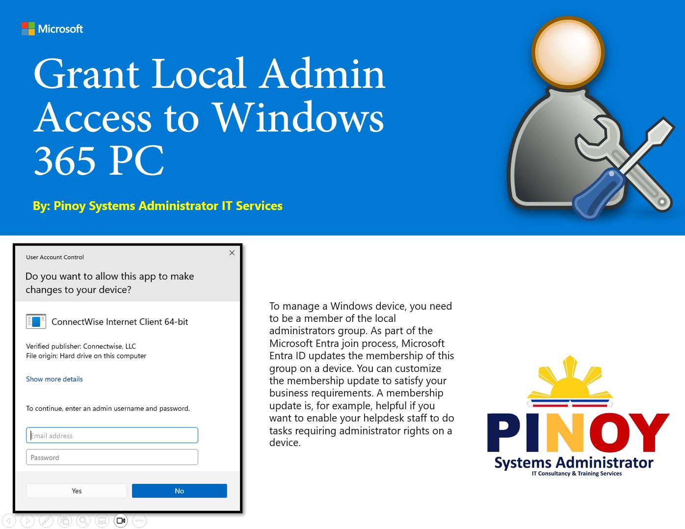 How to Grant Local Admin... - Pinoy Systems Administrator