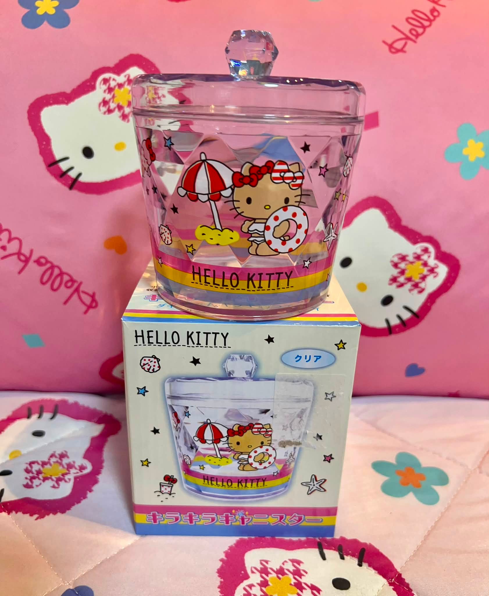 Hello Kitty Suntan Girl Storage Box & Charm💖