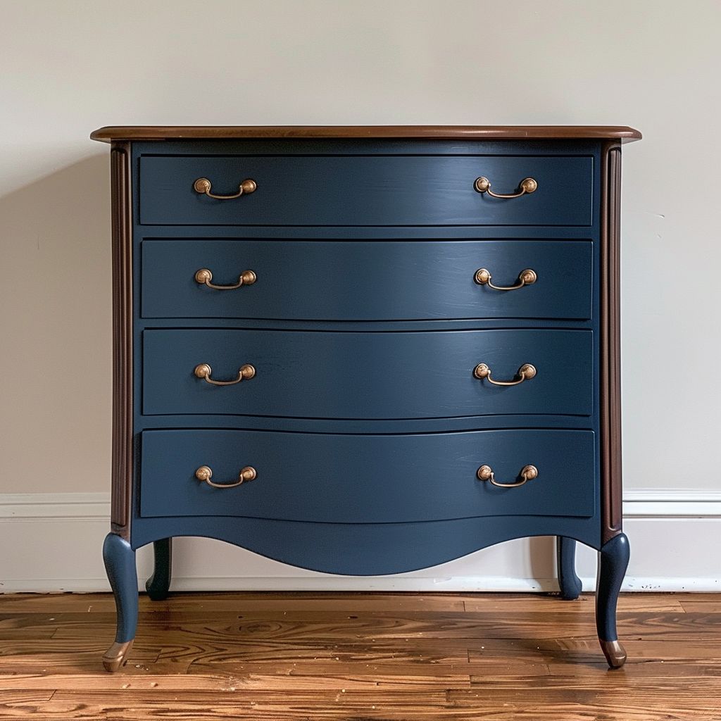 blue dresser ideas Which matte painted do you like better and why? 🥰 Black Chiffon Sleeveless Mock patron de couture pdf Stepped knobs are finished Size:3XLarge
