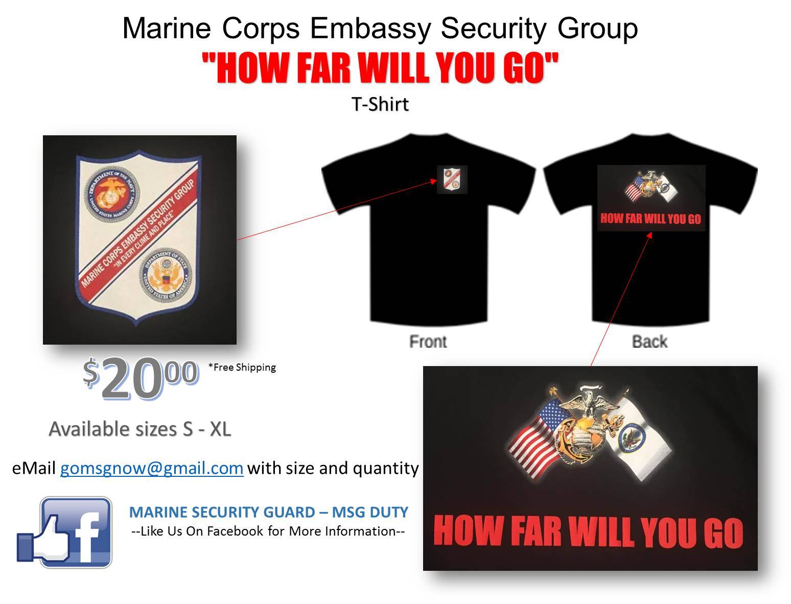 Marine Security Guard - MSG Duty - MCESG T-Shirts are now available for ...