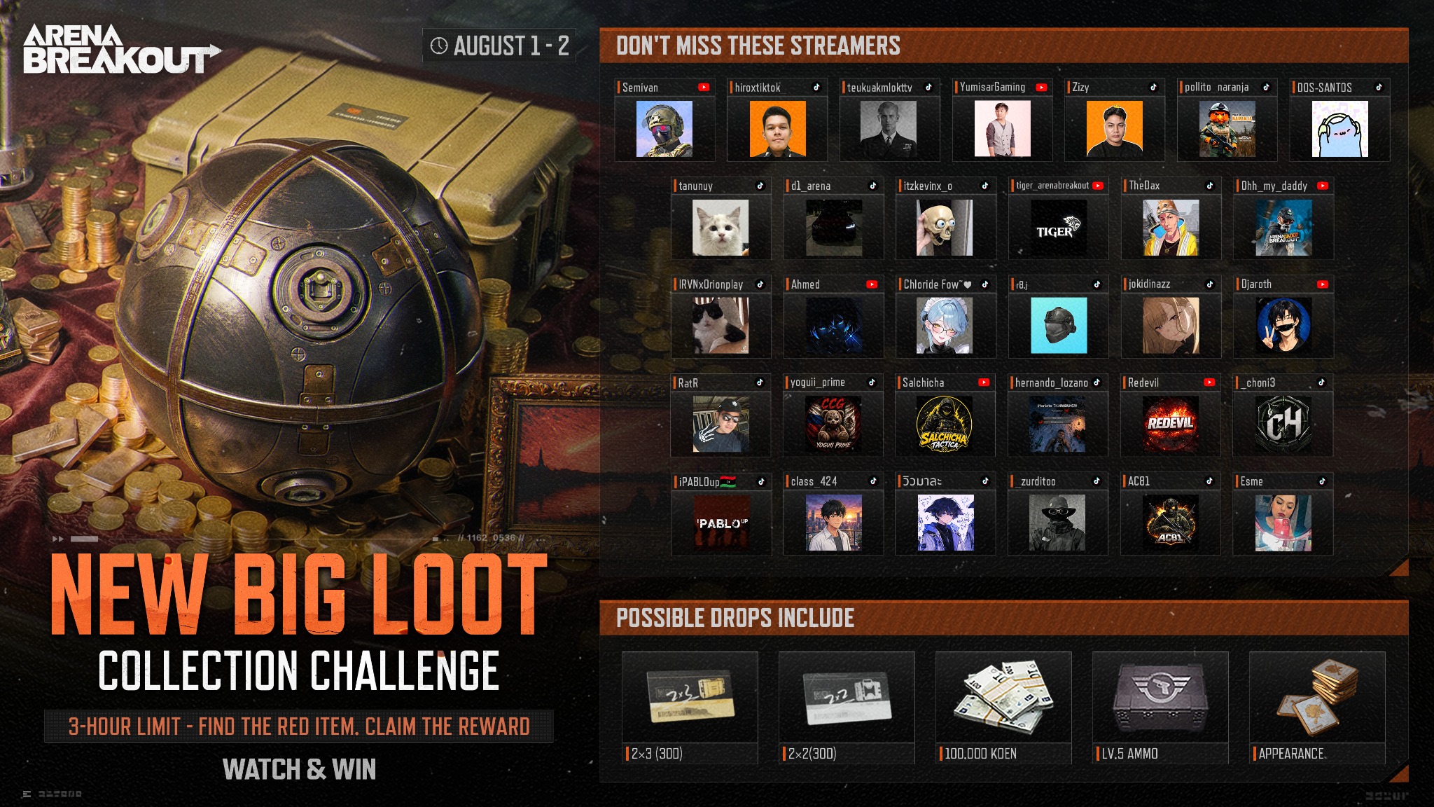 New Big Loot Collection Challenge – Livestream Event​ is here