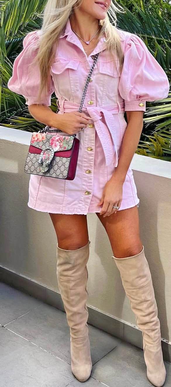 AJE Pink Denim Mini Dress - Dresses - Sydney, Australia | Facebook Marketplace
