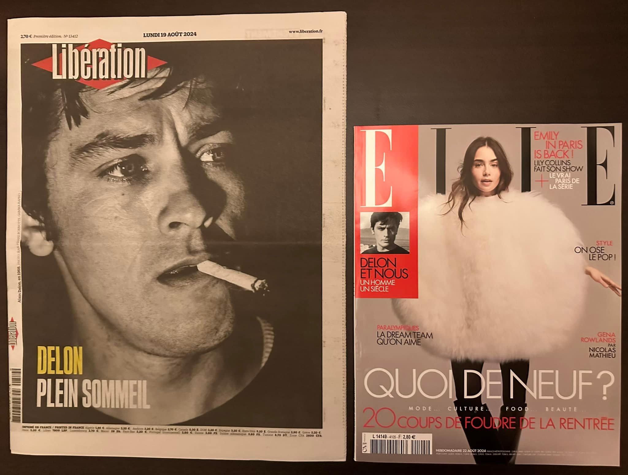 フランスからドロンさんの追悼雑誌および新聞がようやく届きました 