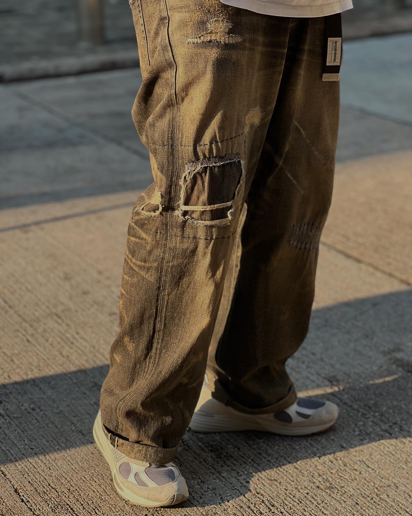 NEIGHBORHOOD SAVAGE DENIM DP WIDE PANTS Black :M,L indigo :L 