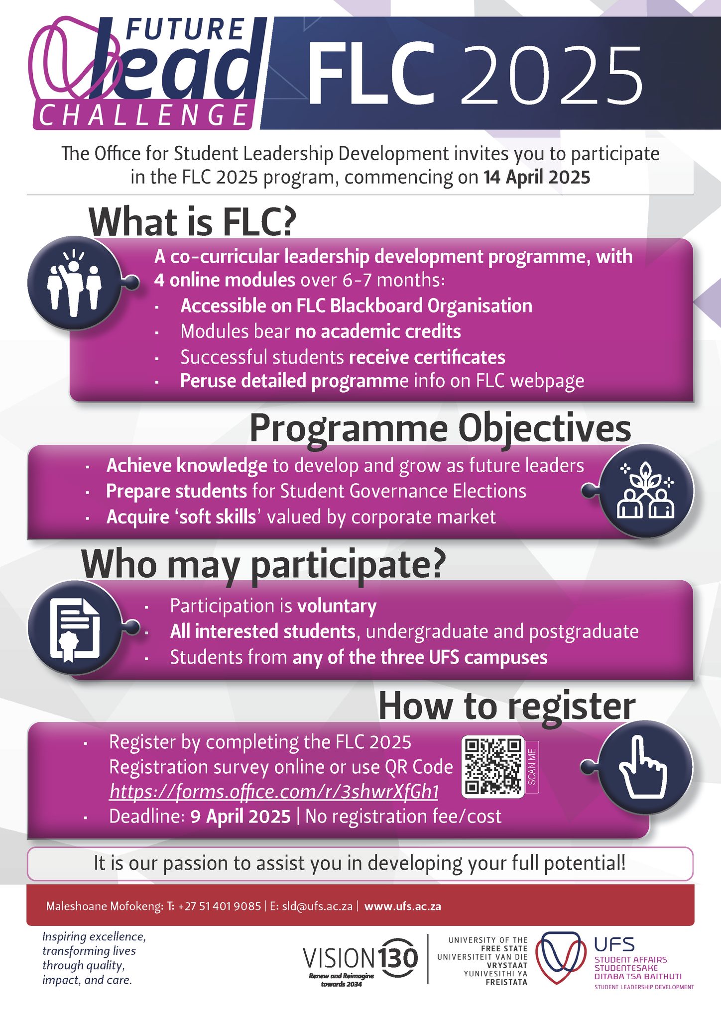 University - The Office for Student Leadership Development invites ...