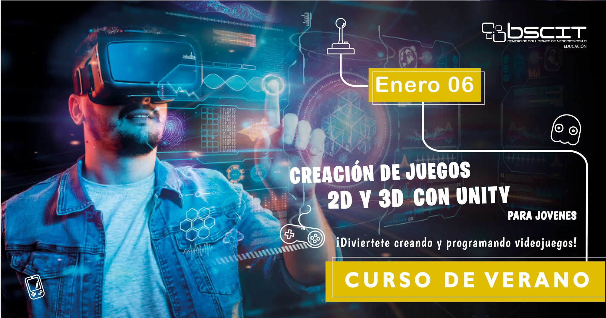 Curso de verano: Creación de juegos 2D y 3D con Unity para niños