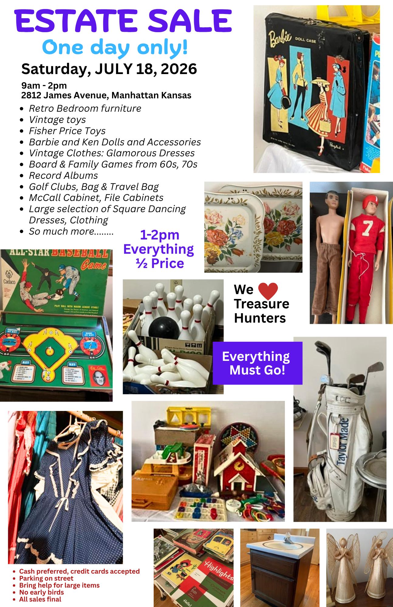 Mark your calendar and join us for this one-day estate sale!