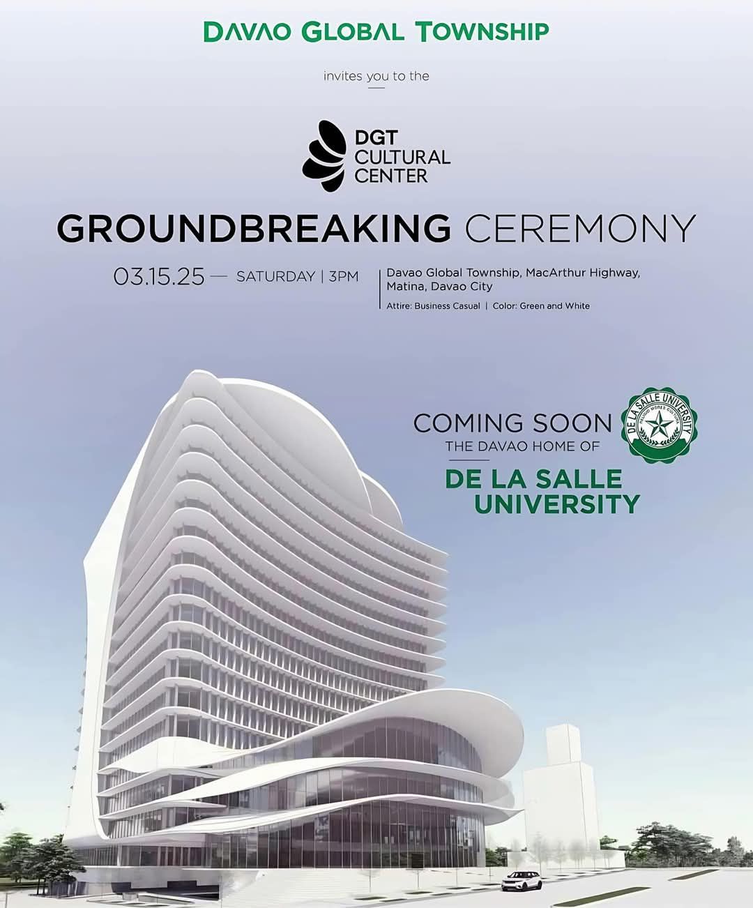 Davao - LOOK | DE LA SALLE UNIVERSITY IS SET TO BREAK GROUND AT DAVAO ...