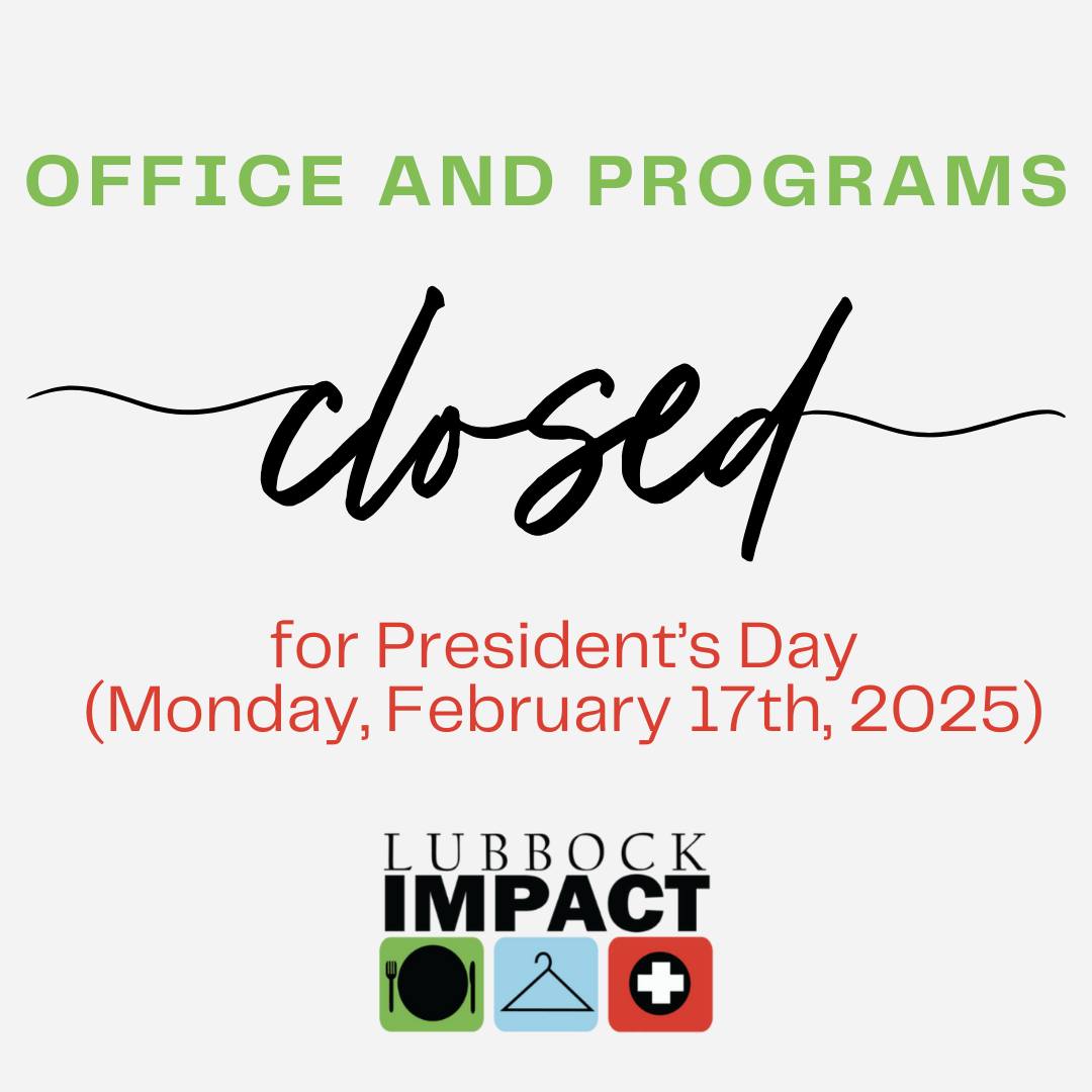 Lubbock Impact - our office and programs will be CLOSED today for ...