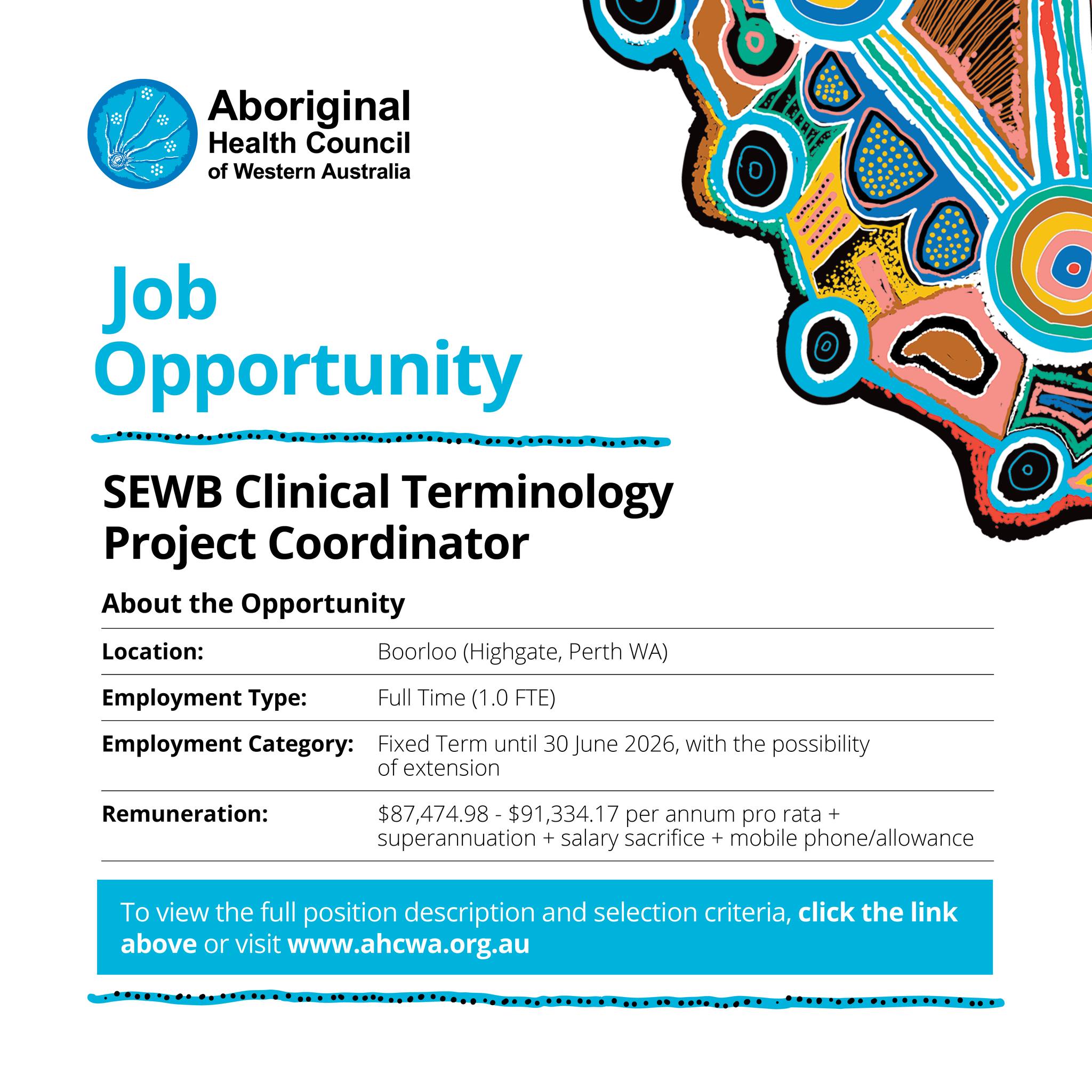 Jo... - Aboriginal Health Council of Western Australia - AHCWA | Facebook