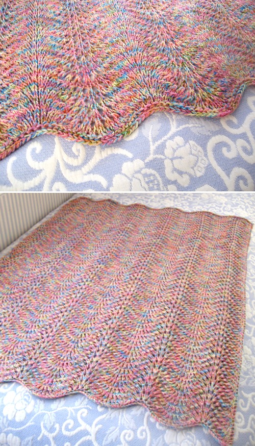 The Art - Sweet Pea Baby Blanket Free Knitting Pattern https://www ...