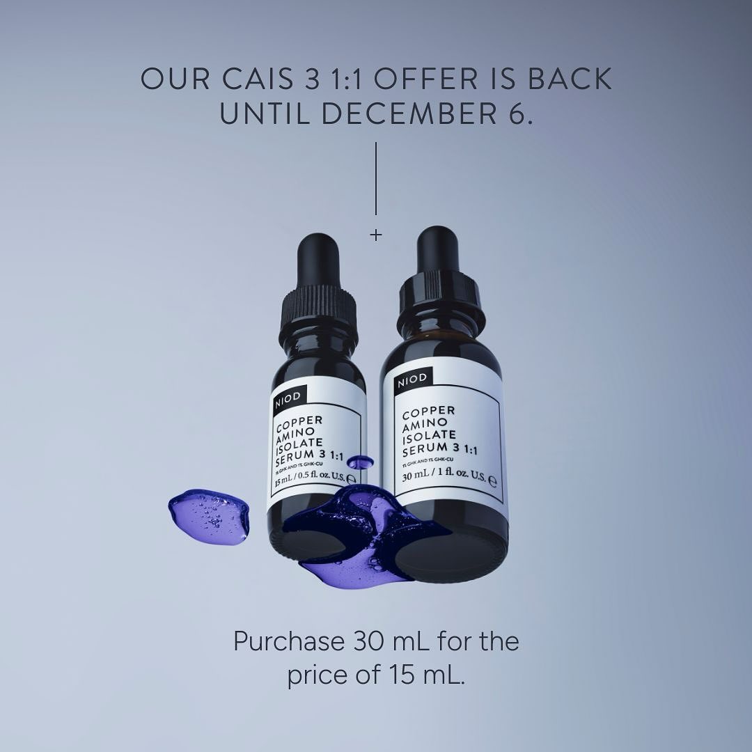 cais ghk cu Last week we launched an offer for CAIS3 1:1, offering 30mL for the price of 15mL. We believe that copper peptides are an ingredient essential to skin health. And the offer was NIODs third non-drug Buy Epithalon 50mg | Size:Single