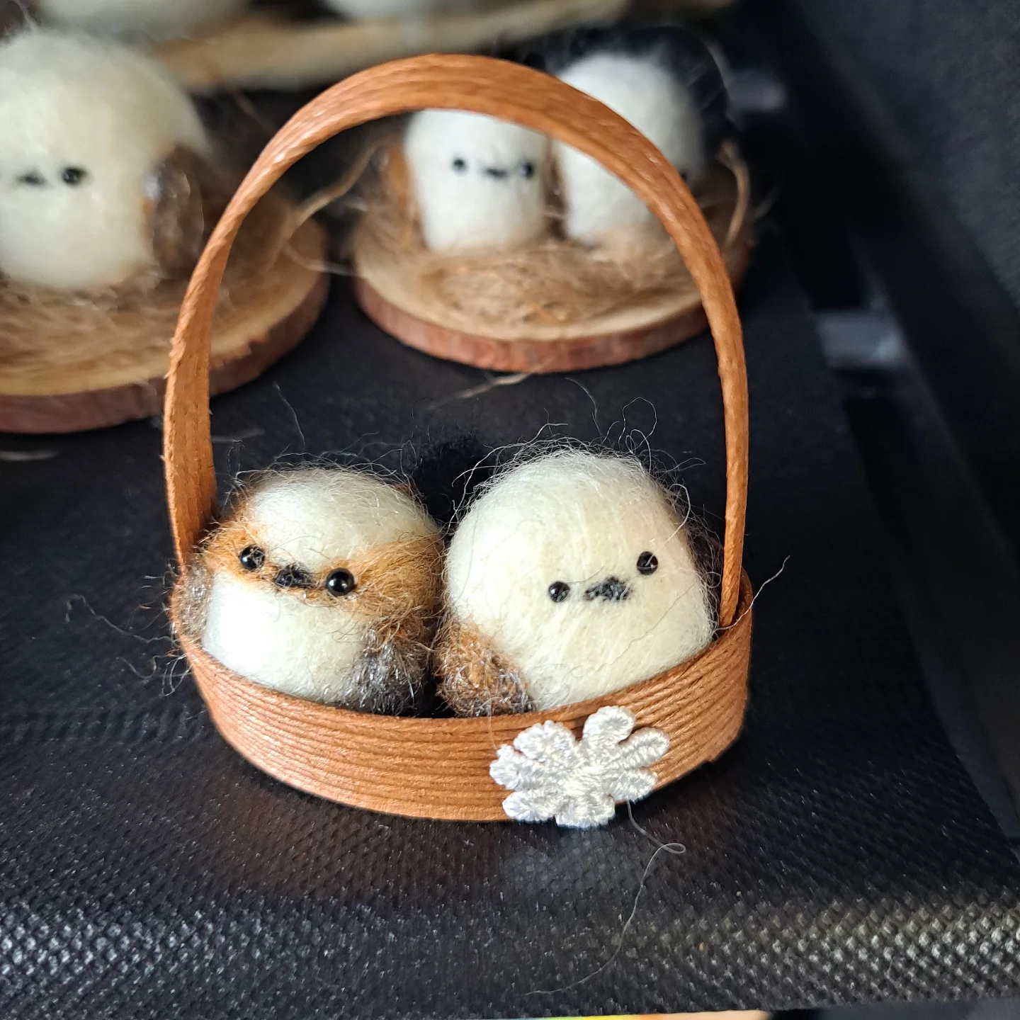 羊毛フェルト　シマエナガ フェルトぬいぐるみ 羊毛フェルト シマエナガ ぬいぐるみ・人形・置物