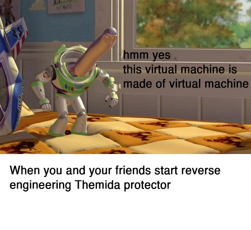 Reverse engineering memes for obfuscated virtualized teens