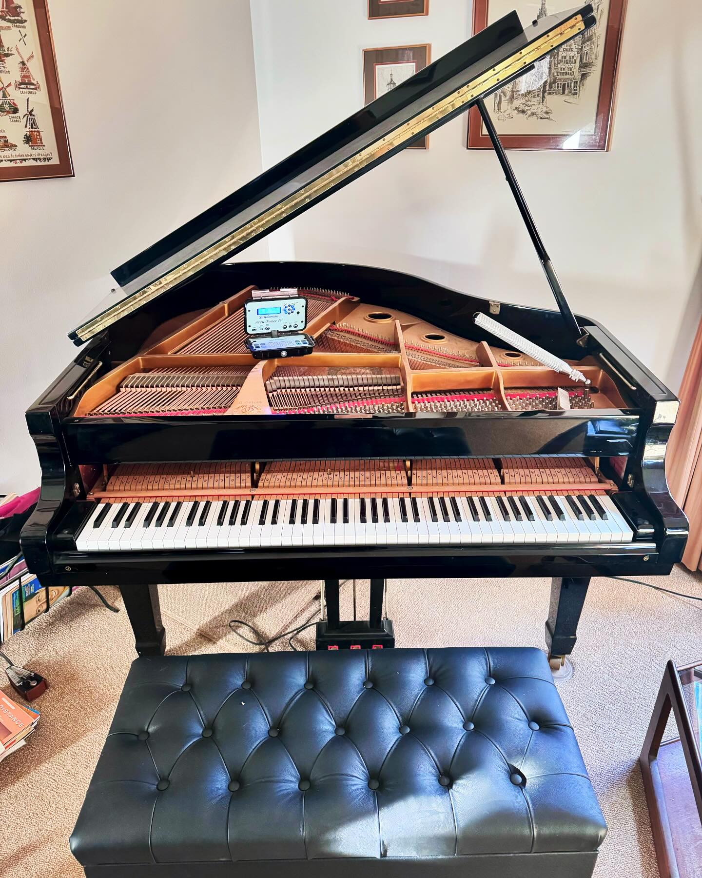 A 440 Piano Service - Young Chang G-150. The bench is almost bigger ...