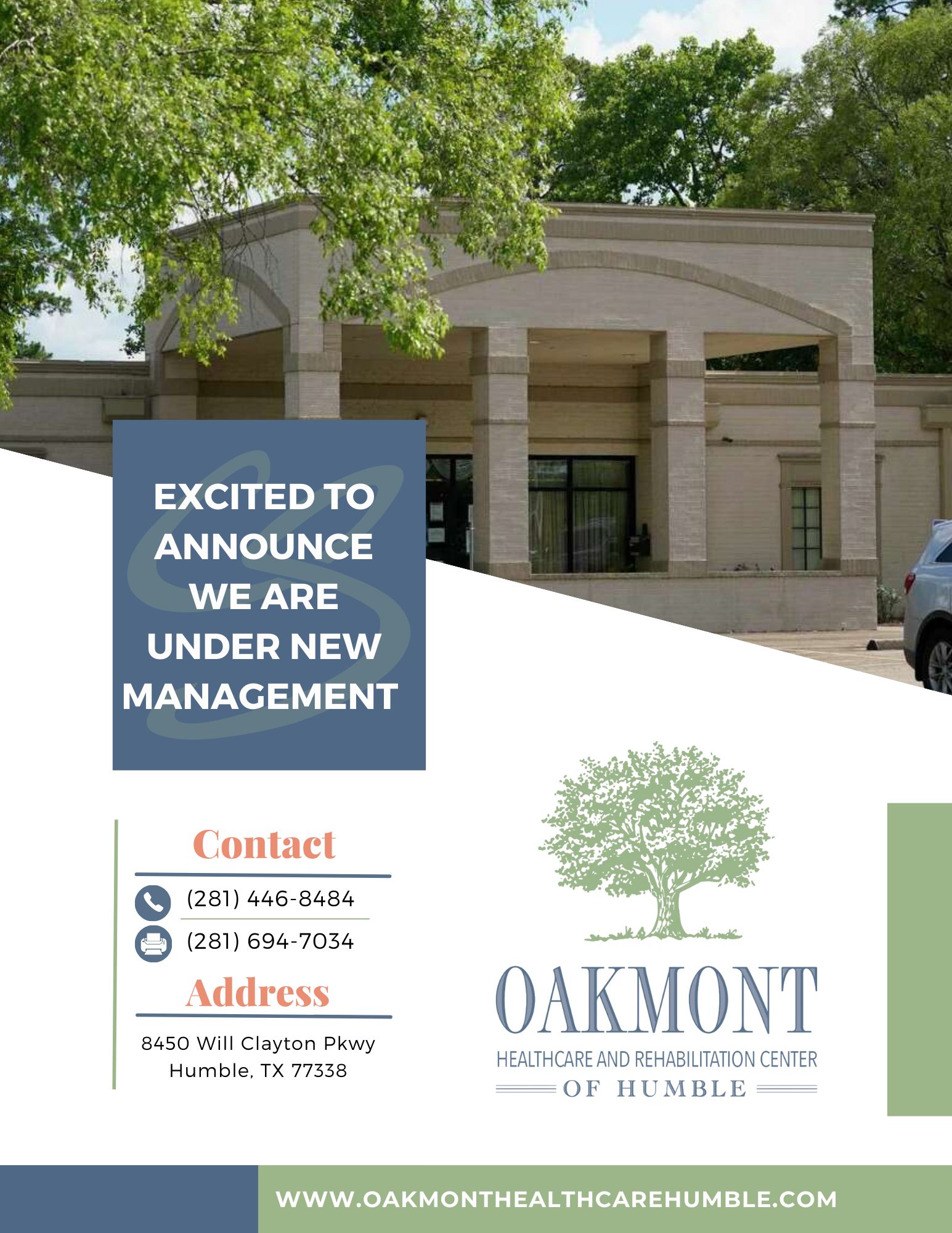 We are excited to announce... - Oakmont Healthcare of Humble