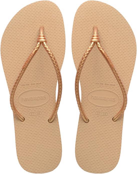 Tongs Havaianas Slim Tube à Nœud - Sandales Femme élégantes - Semelle Caoutchouc Confortable
