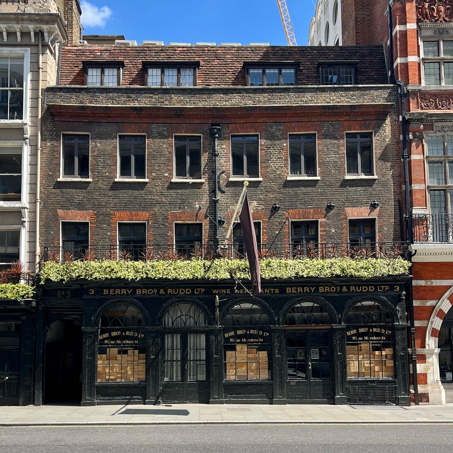 Berry Bros and Rudd wine shop in St James' London
