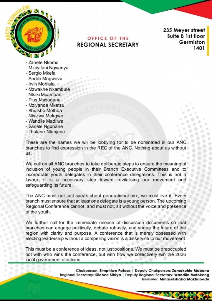 ANCYL Ekurhuleni Region