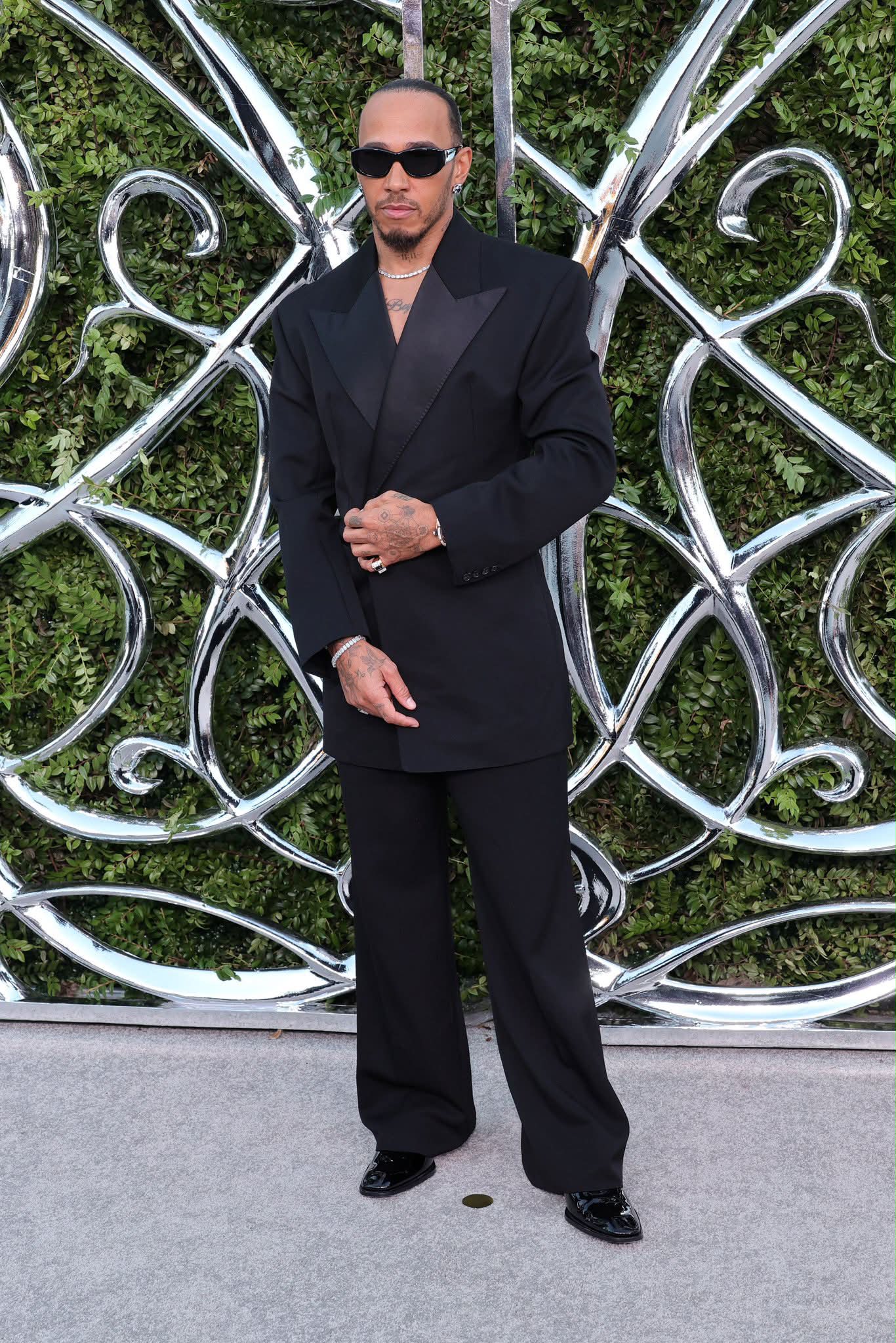 Lewis Hamilton attends the Lucas Museum of Narrative Art Opening